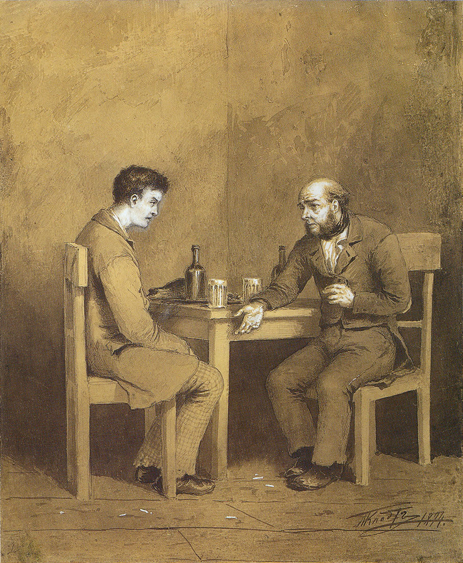 Escena de Crimen y Castigo de Dostoyevski