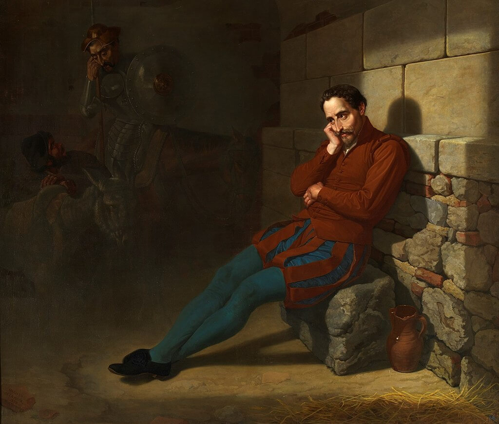 Cervantes imaginando el Quijote de Mariano de la Roca y Delgado