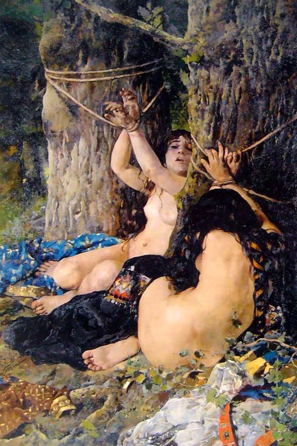 Las hijas del Cid en el encinar de Corpes, por Ignacio Pinazo