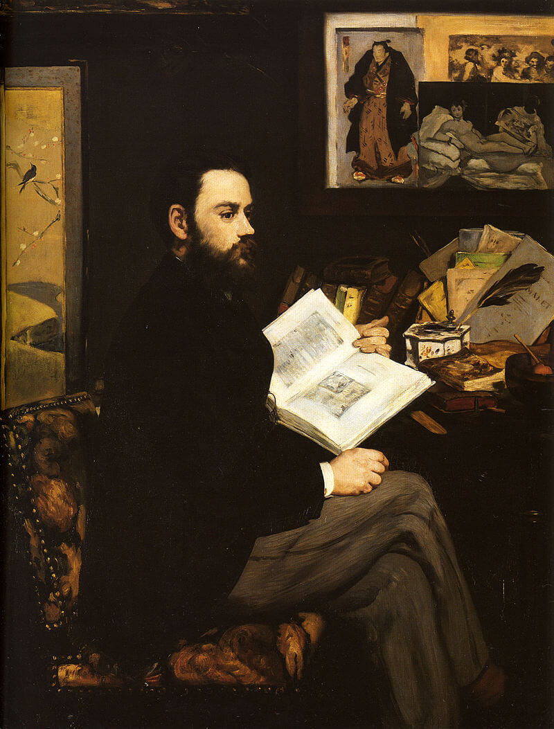 Èmile Zola pintado por Manet