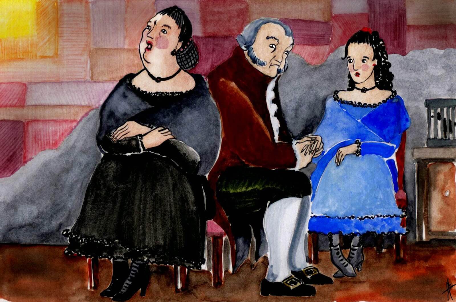 Ilustración de una escena de El sí de las niñas
