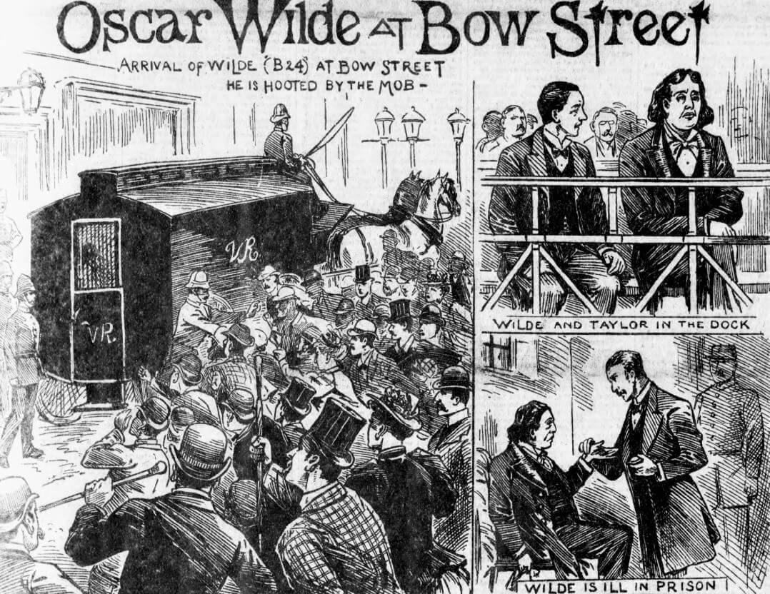 Artículo en la prensa sobre el juicio de Oscar Wilde