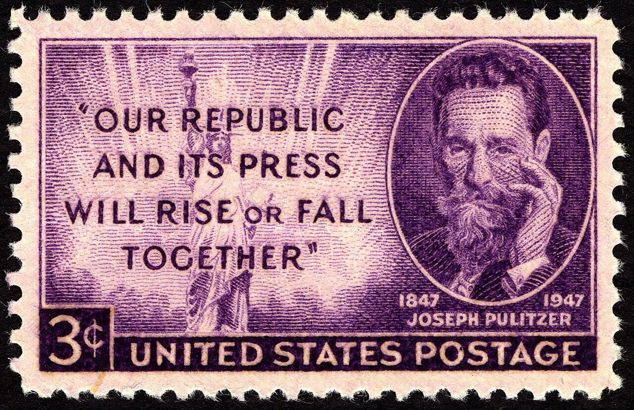 Sello conmemorativo del Premio Pulitzer