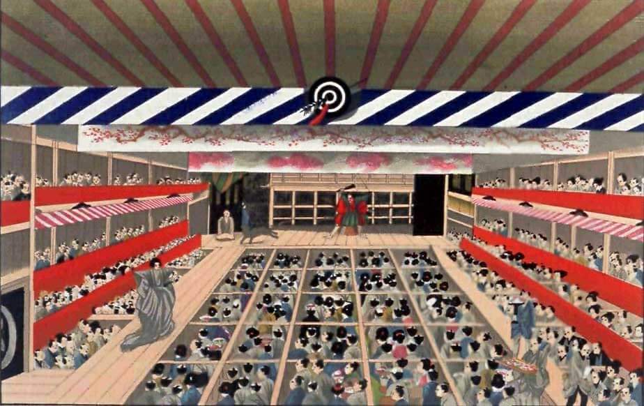 Escenario de teatro kabuki japonés