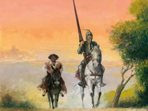 Don Quijote y Sancho Panza protagonistas de la obra de Avellaneda